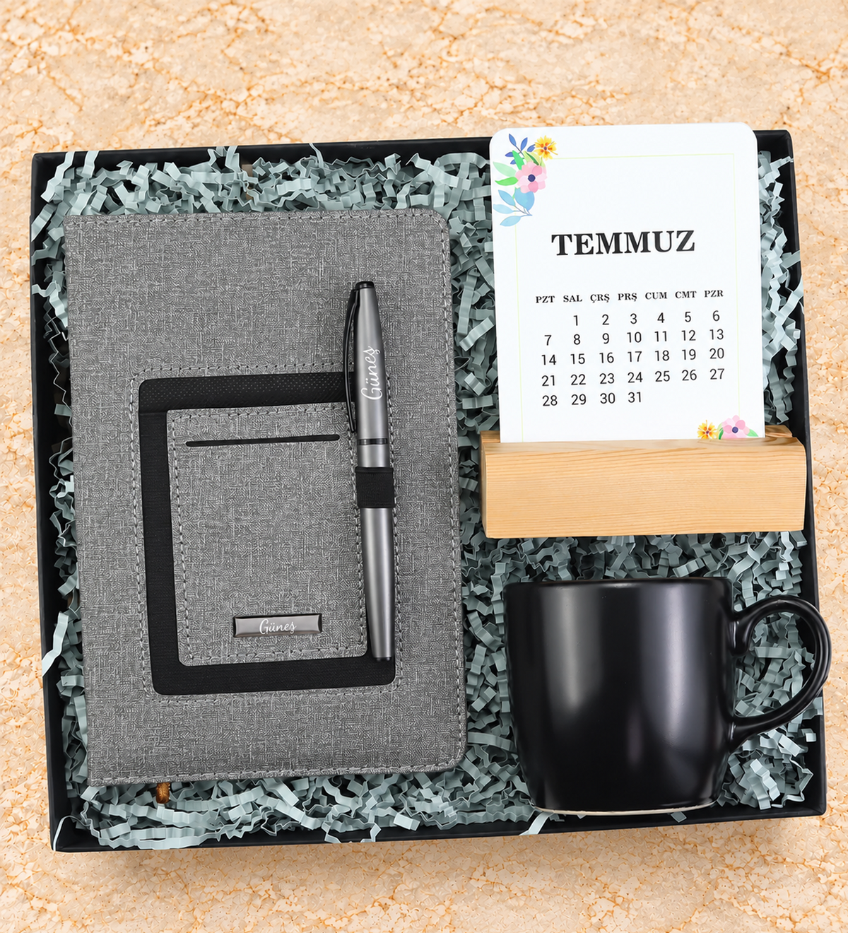 Kişiye Özel Defter & Kalem & Kupa & Takvim Hediye Seti