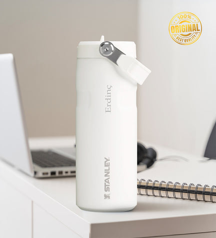Kişiye Özel The IceFlow Flip Straw 2.0 Pipetli Stanley Termos Bardak 0,47 L