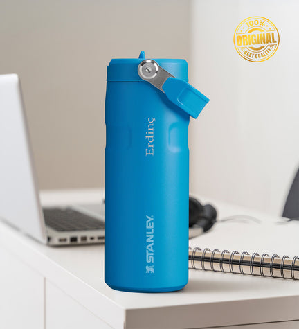 Kişiye Özel The IceFlow Flip Straw 2.0 Pipetli Stanley Termos Bardak 0,47 L
