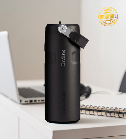 Kişiye Özel The IceFlow Flip Straw 2.0 Pipetli Stanley Termos Bardak 0,47 L