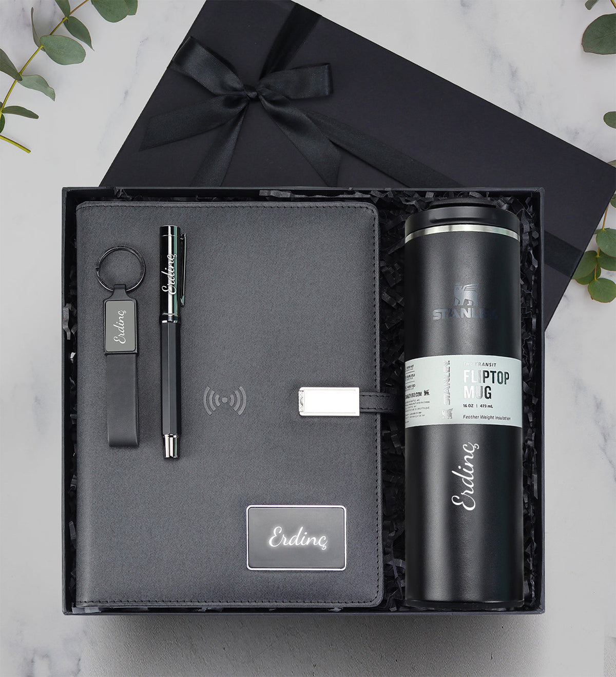 Kişiye Özel Powerbank Organizerli Premium Hediye Seti