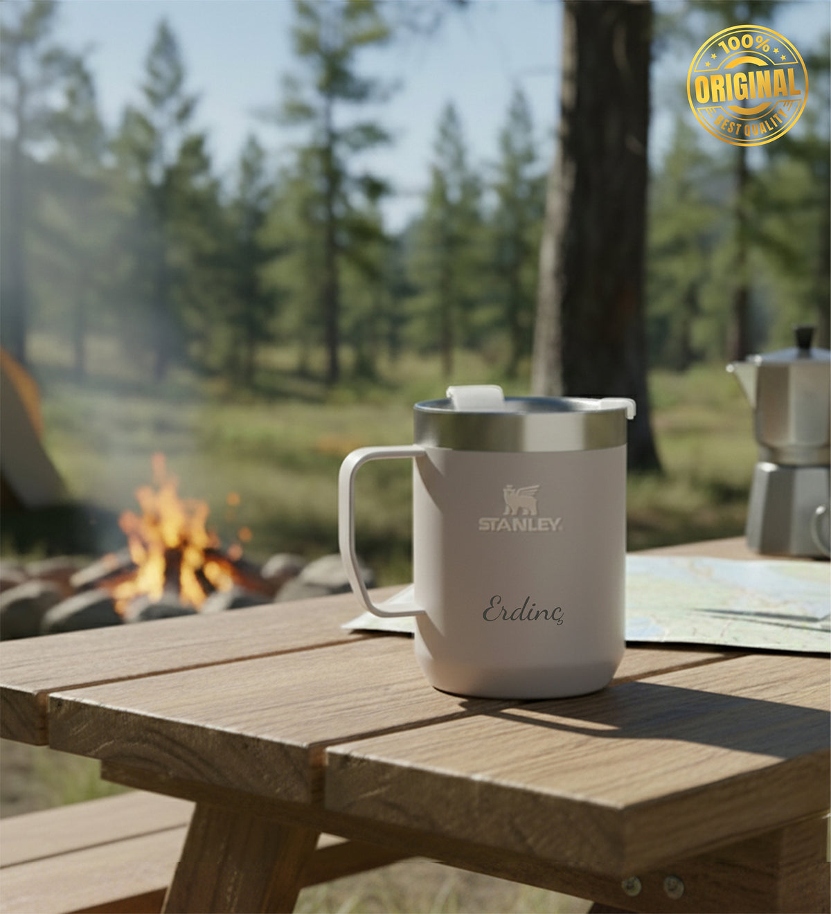 Kişiye Özel Stanley Gri Kamp Kupası Classic Legendary 0.23L