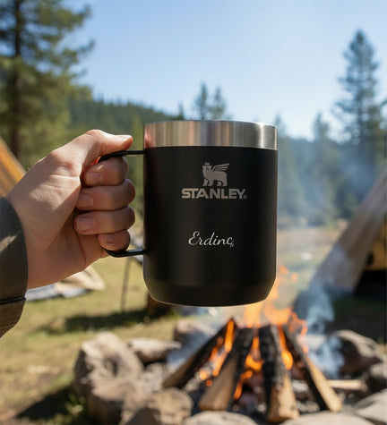 Kişiye Özel Stanley Siyah Kamp Kupası Classic Legendary 0.23L