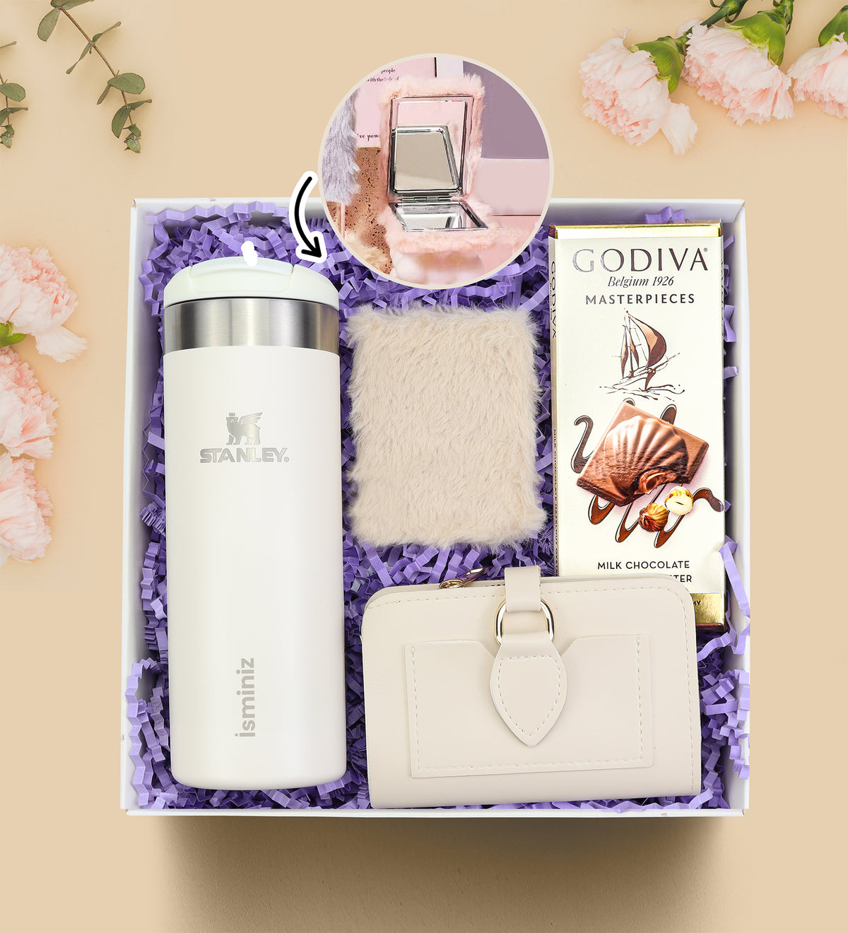 Krem Stanley Termoslu Kadına Hediye Seti