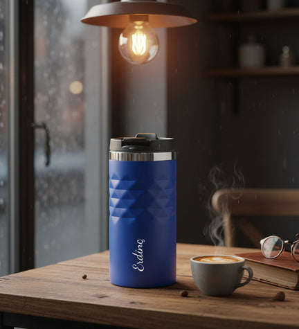 Kişiye Özel 300 ML Mavi Kristal Çelik Termos