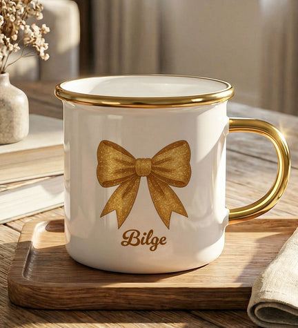 Gold Detaylı Vintage Kupa