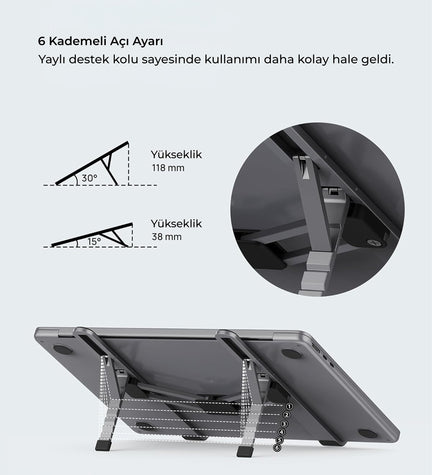 Dizüstü Bilgisayar Standı ve Tutucu