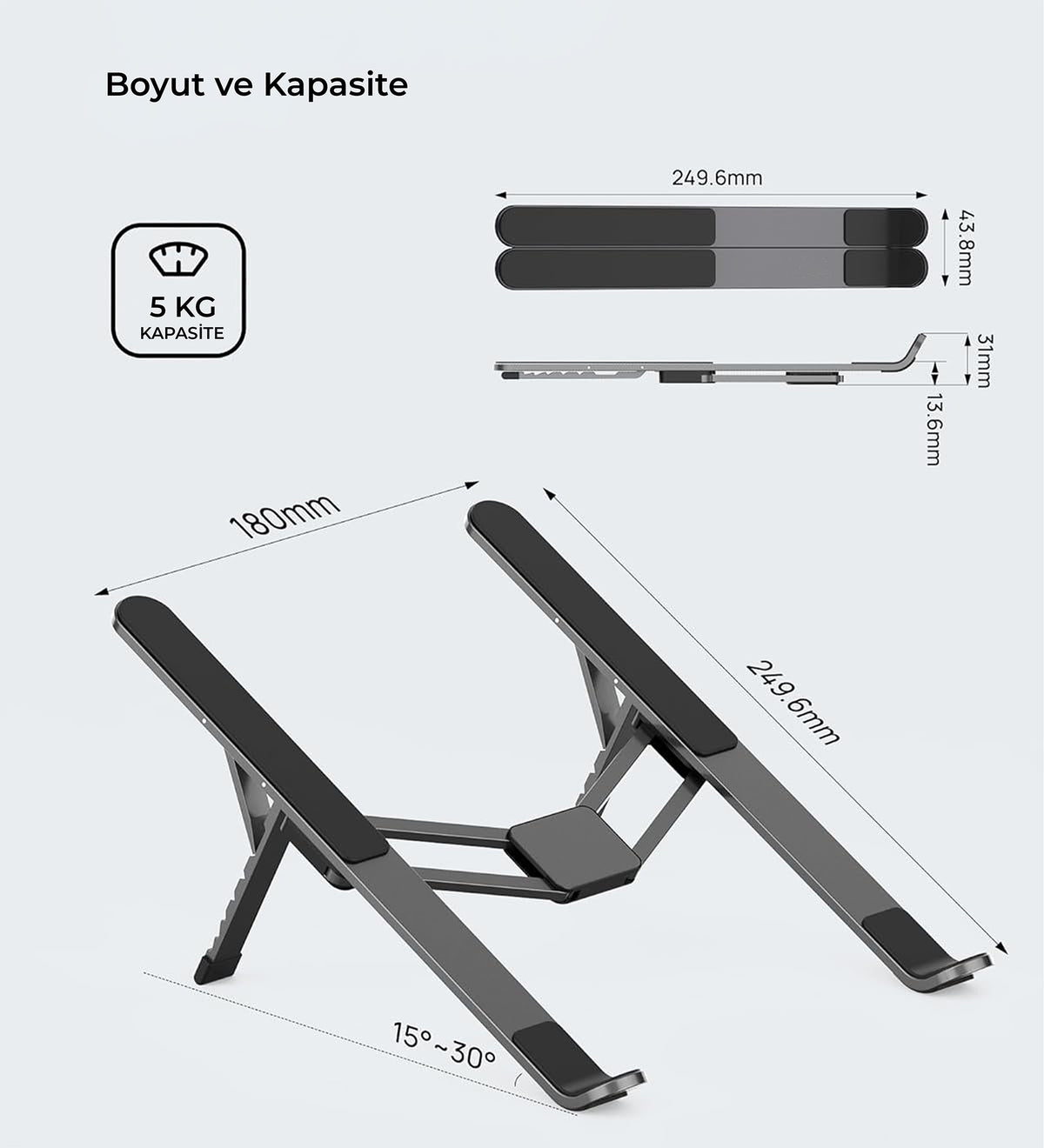 Dizüstü Bilgisayar Standı ve Tutucu