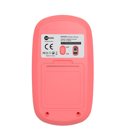 Lecoo WS214 Kablosuz Optik Mouse Pembe