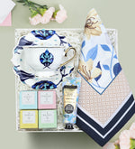 Porselen Çay Fincanı Fular Krem Kadına Hediye Kutusu