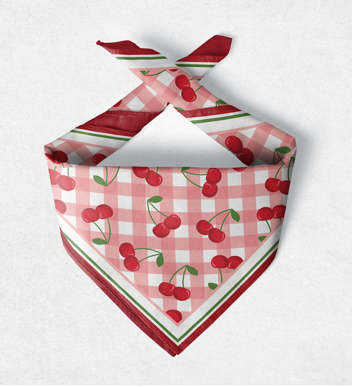 Pötikare Kiraz Desenli Fular