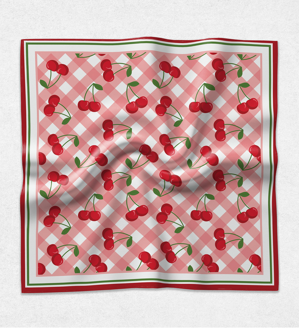 Pötikare Kiraz Desenli Fular