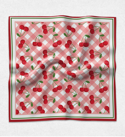 Pötikare Kiraz Desenli Fular