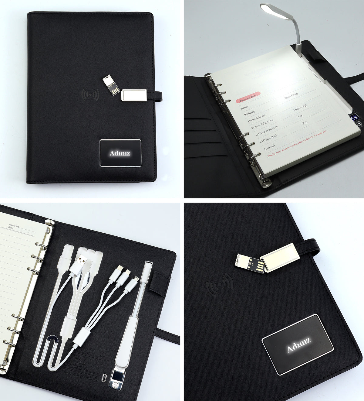 Kişiye Özel Powerbank Organizerli Premium Hediye Seti