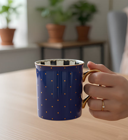 Puantiyeli Porselen Kupa