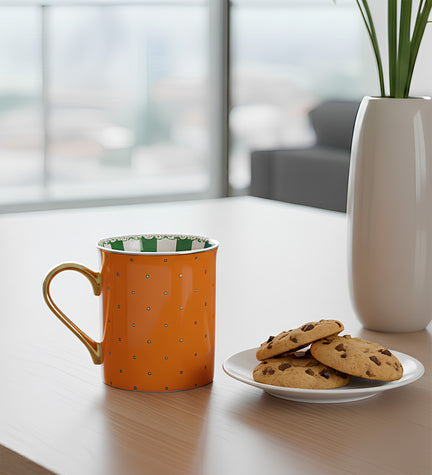 Puantiyeli Porselen Kupa