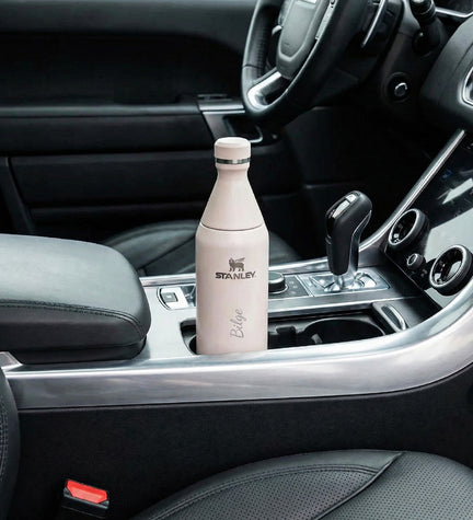 Kişiye Özel The All Day Slim Su Şişesi | 0,6 L Stanley Çelik Su Matarası Rose