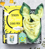 Kitap & Fular & T Kupa & Kolonya Hediye Seti