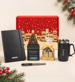 Siyah Defter & Kalem & Termos & Selamlıque Türk Kahvesi & Godiva Çikolata Hediye Seti