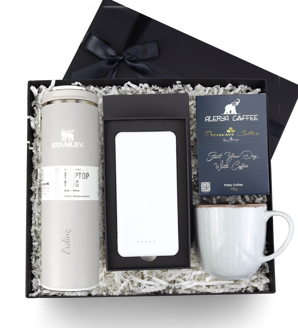 Stanley Termos & Powerbank & Filtre Kahve & Porselen Kupa Premium Hediye Seti