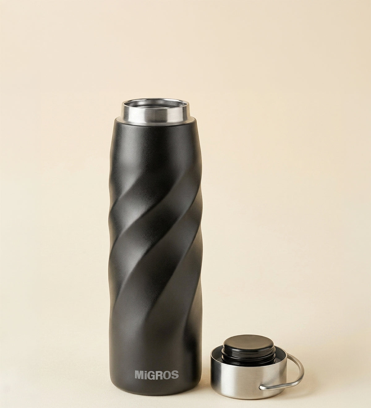 Çevirmeli Kapaklı Çelik Termos 500ML