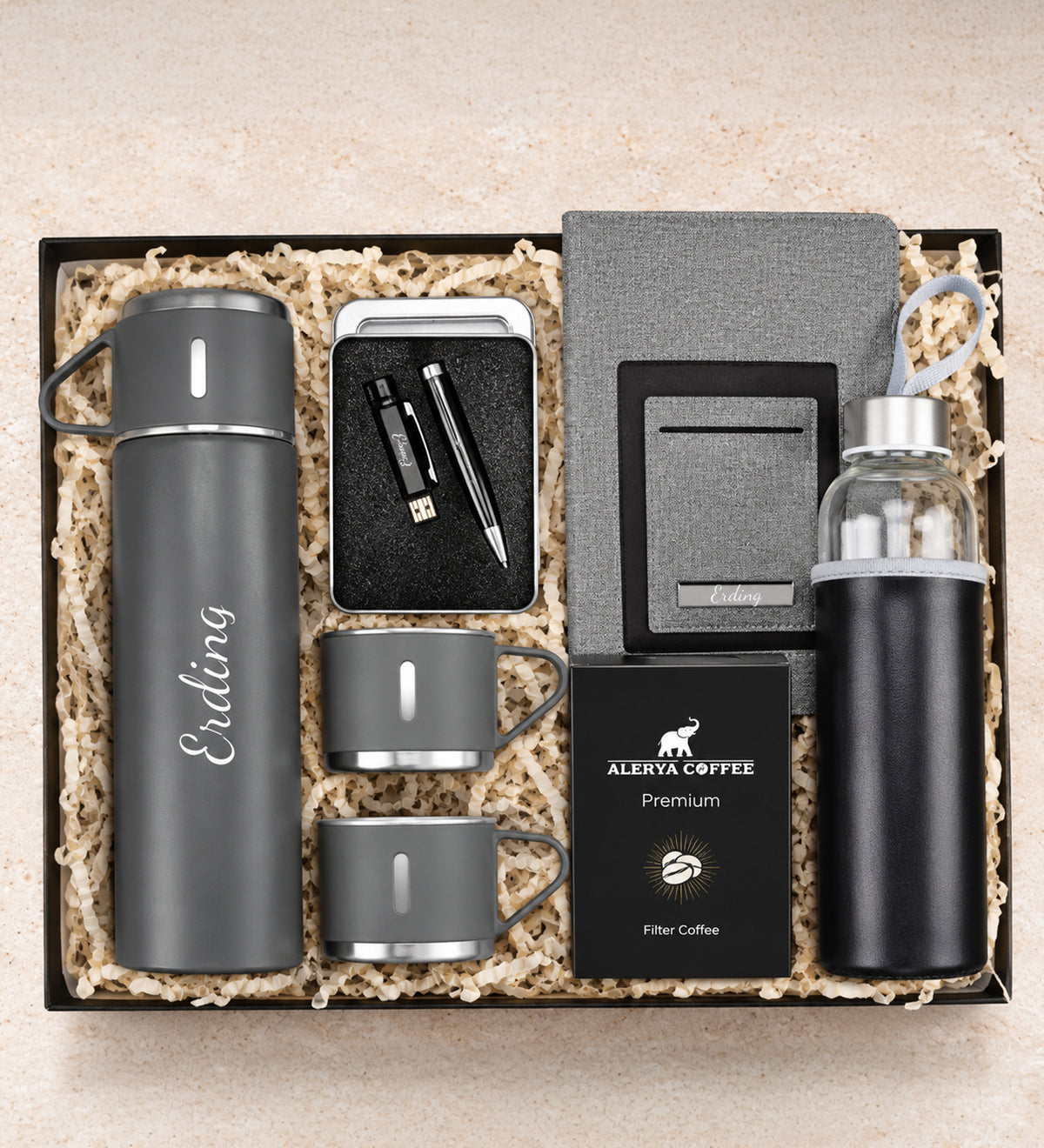 Termos & Filtre Kahve & Matara & Defter & Usb Kalem Hediye Seti