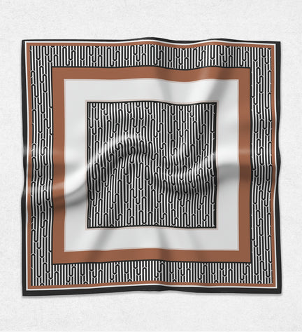 Modern Zincir Desenli Fular