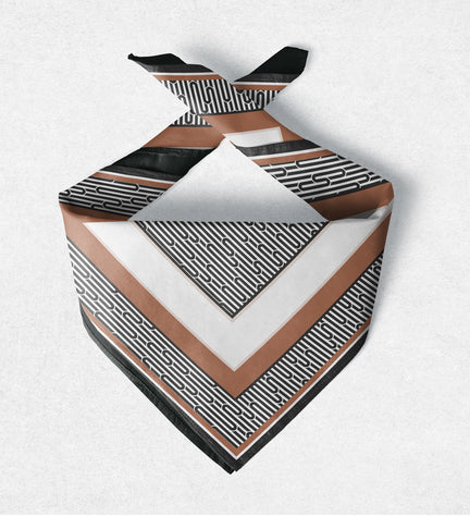 Modern Zincir Desenli Fular