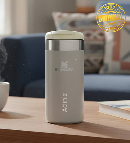 Kişiye Özel The AeroLight™ Transit Mug Stanley Termos 0,35 L Gri
