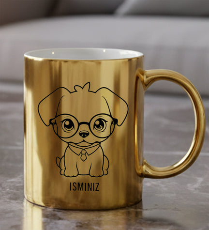 Gold Renk Kişiye Özel Kupa