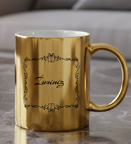 Gold Renk Kişiye Özel Kupa