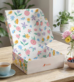 Renkli Çiçekli Kutu (10 Adet)