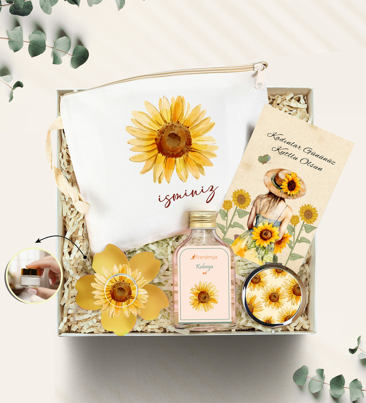 Ay Çiçeği Tasarım Kadınlar Günü Hediye Seti