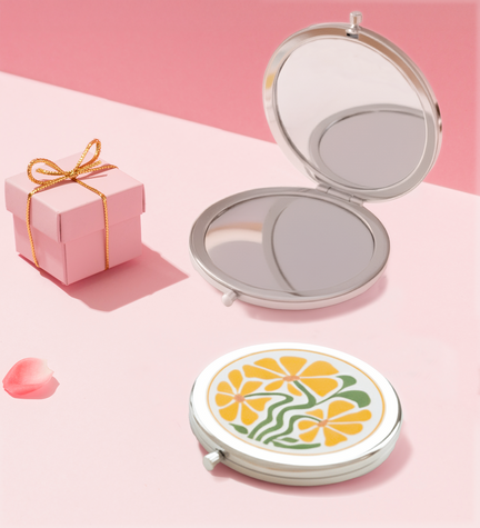 Sarı Papatya Tasarım El Aynası