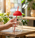 Bearista Pipetli Ayıcık Cam Bardak