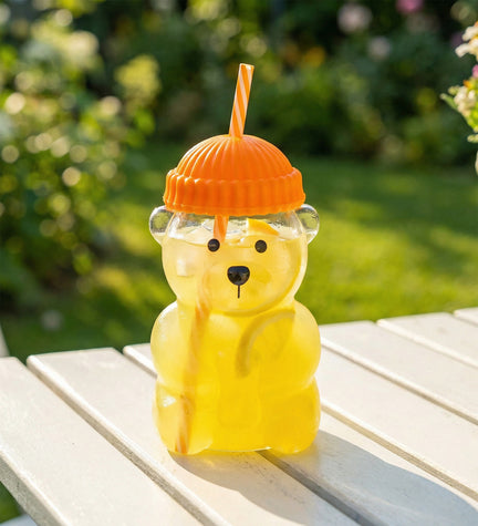 Bearista Pipetli Ayıcık Cam Bardak