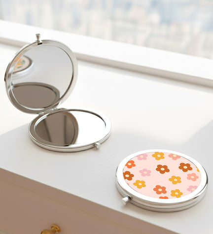 Turuncu Papatya Tasarım El Aynası