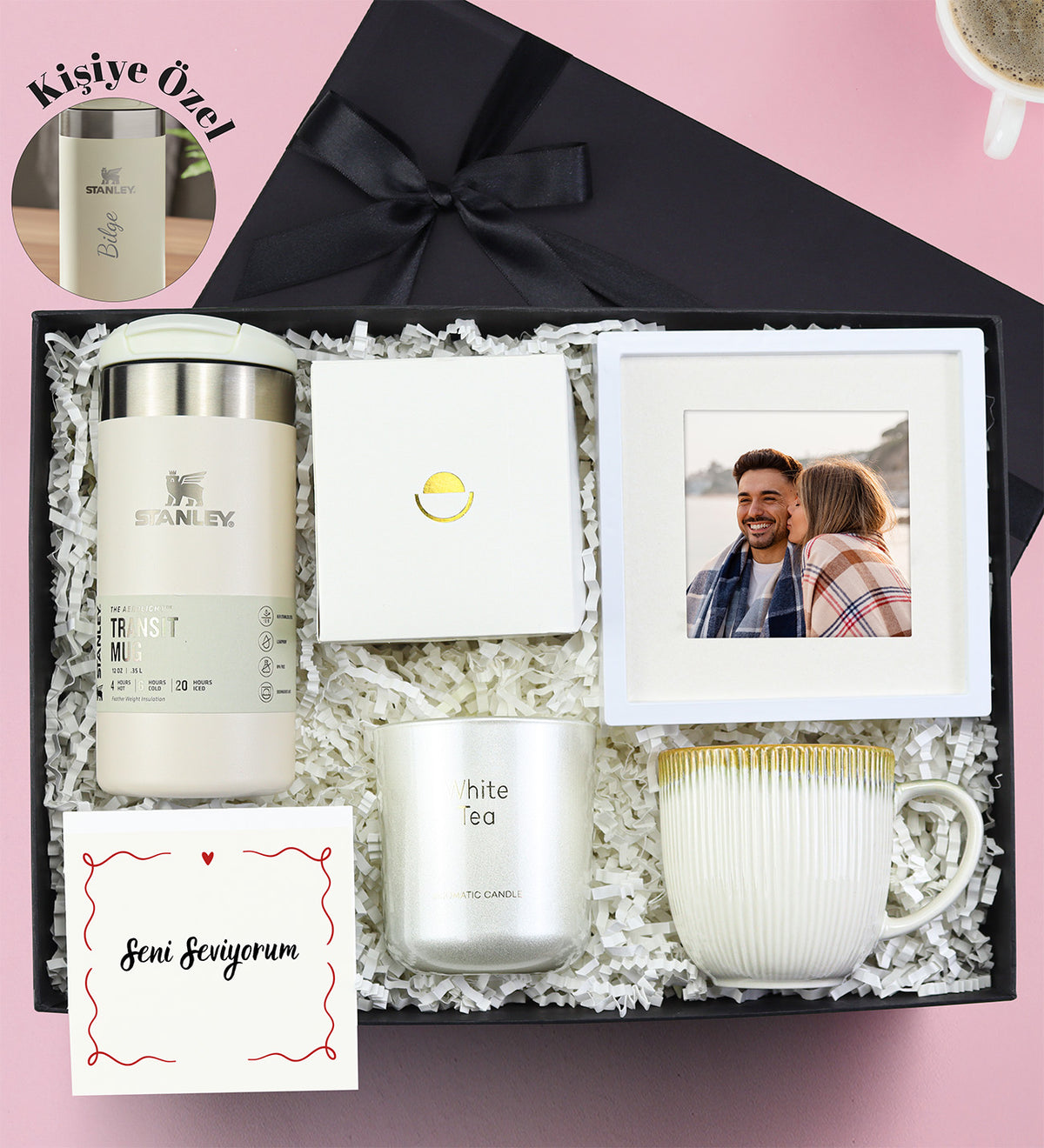 Stanley Termos Fotoğraflı Çerçeve Sevgililer Günü Doğum Günü İçimden Geldi Hediye Kutusu