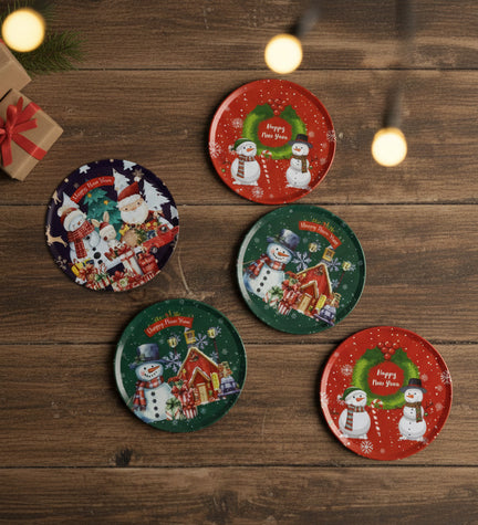 Yılbaşı Temalı Bardak Altlığı