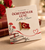 Öğretmenler Günü Türk Bayrağı Rozet