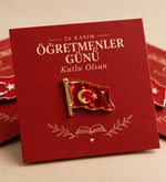 Öğretmenler Günü Türk Bayrağı Rozet