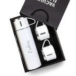 3 Bardaklı Silver Termos