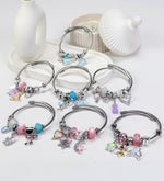 Gümüş Renk Charm Çelik Bileklik