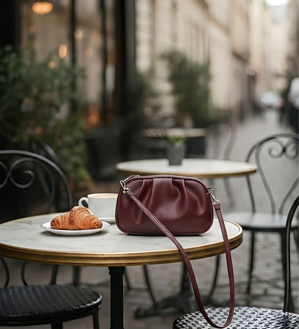 Bordo El ve Omuz Çantası