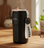 400ml Coffee Dereceli Siyah Termos