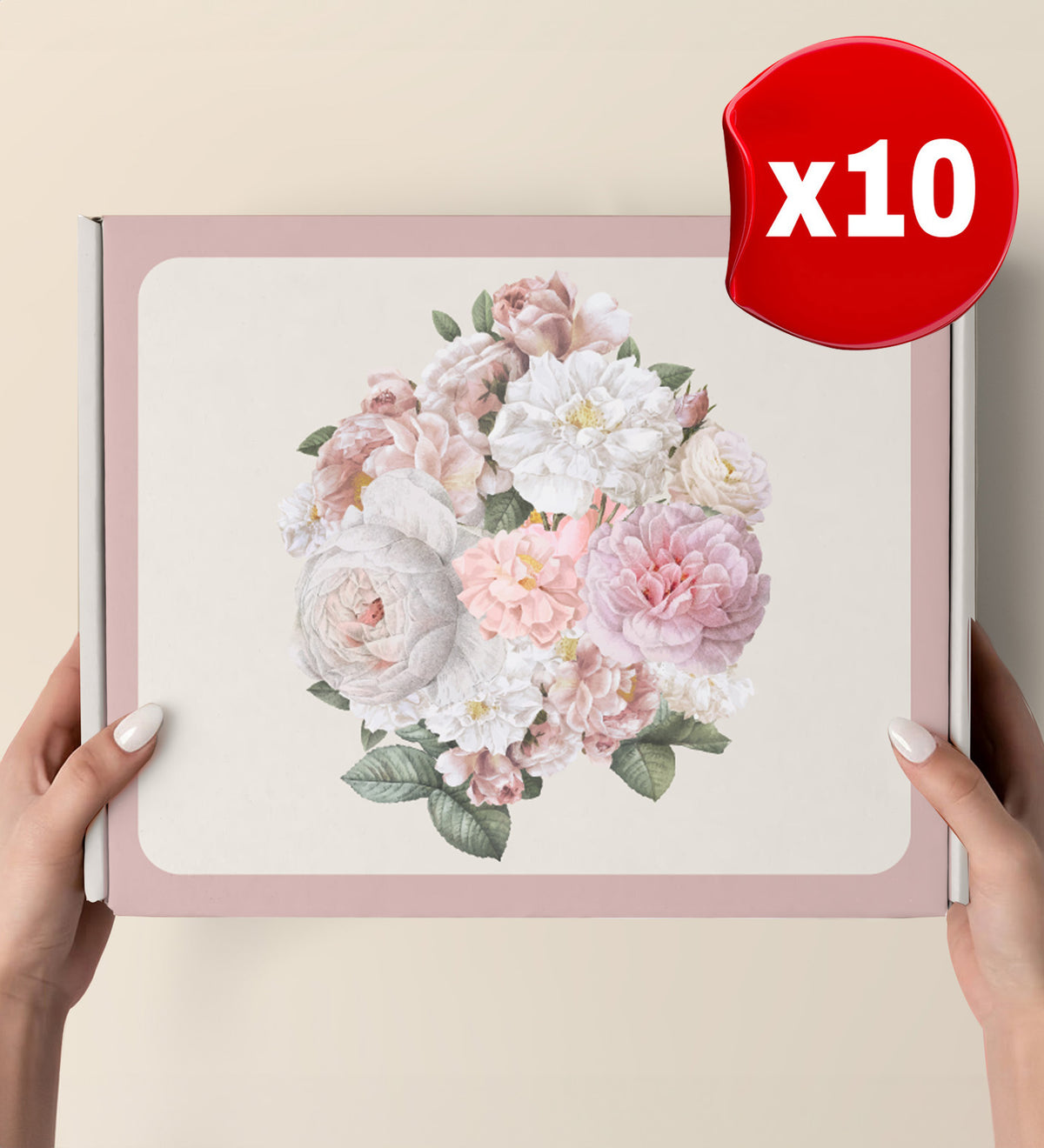 Çiçek Tasarım Kutu (10 Adet)