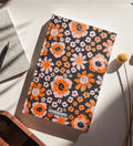 Turuncu Çiçek Desenli Defter