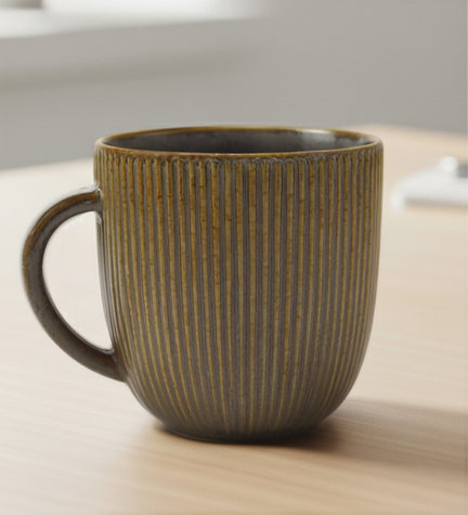 Çizgili Porselen Kupa