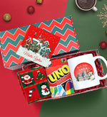 Uno Kart Oyunu & Baskılı Kupa & Yılbaşı Çorabı Hediye Seti