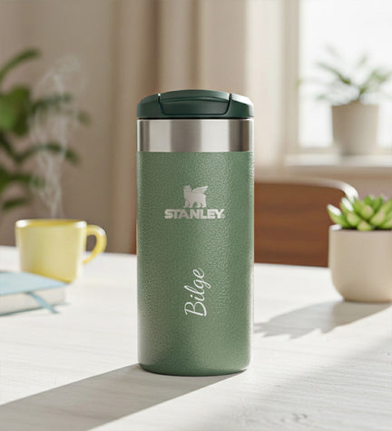 Çiftlere Özel 2'li Rose & Yeşil The AeroLight™ Transit Mug Stanley Termos 0.35 L Hediye Seti